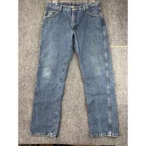 Wrangler 47MWZ Jeans Men's 36x32 Regular Fit Western Blue Denim Cowboy Workwear